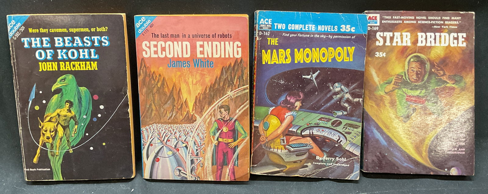 4 SGND 1950-60s SciFi Dbl Novel Bks John Rackham+ (1 of 18)