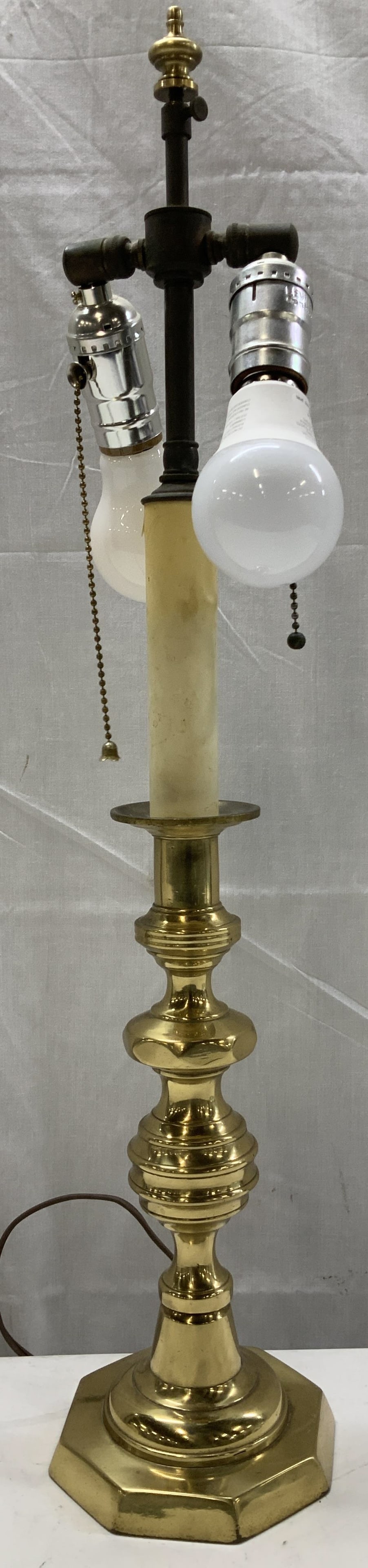 Vntg Stiffel Style Brass Table Lamp 25in (1 of 6)