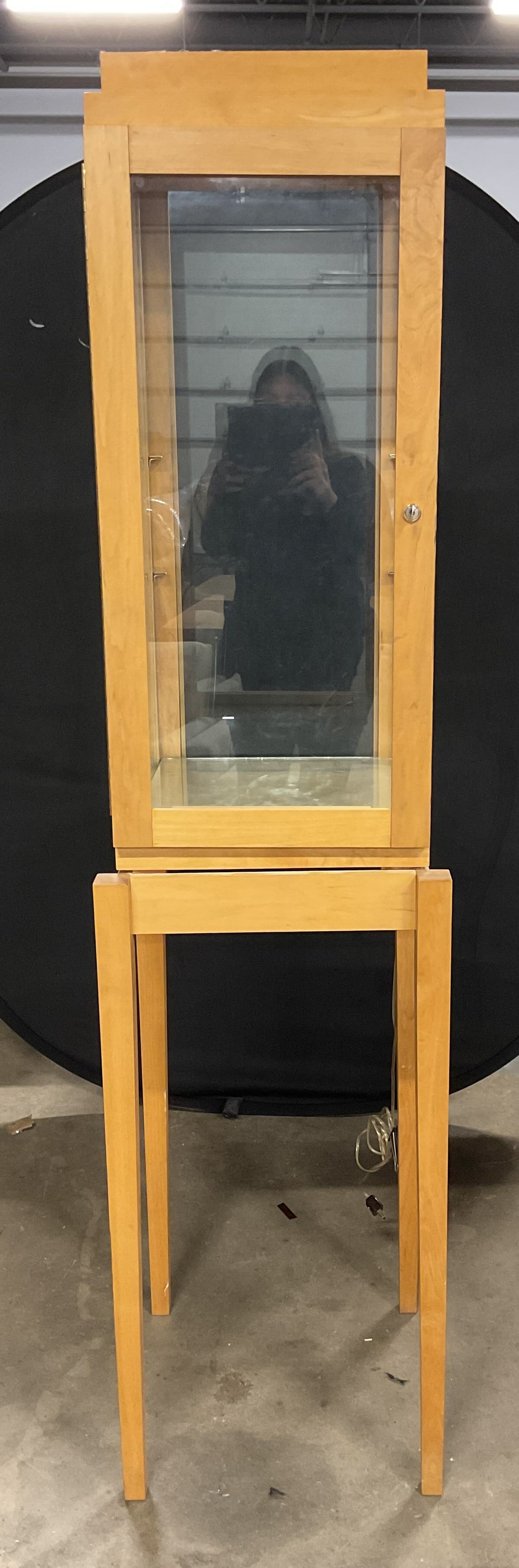 Wood & Glass Display Case with Light (1 of 7)