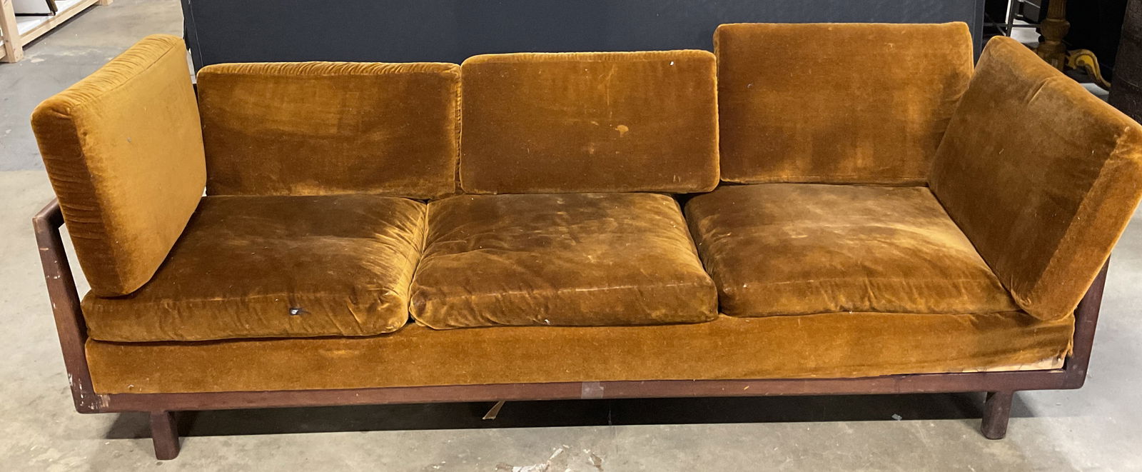 MCM Brown Velvet Sofa (1 of 10)