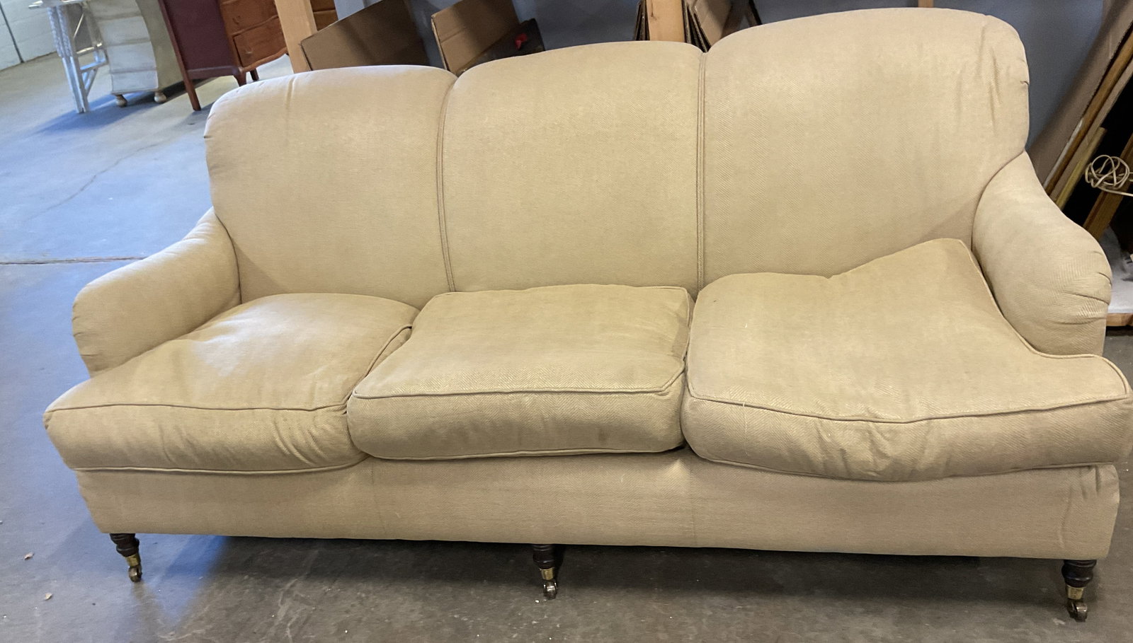 Kravet Furniture Tan Upholstered Couch USA (1 of 6)