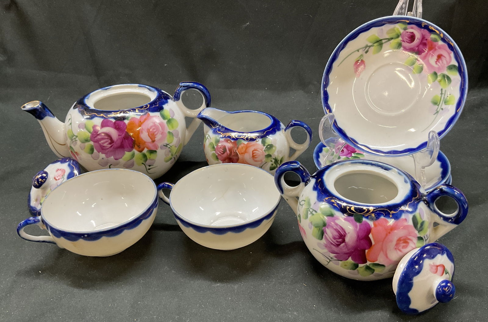 Set 11 Floral Porcelain Tableware Japan (1 of 13)