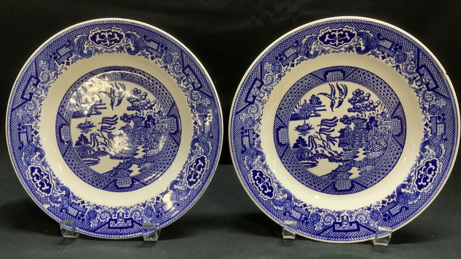 Lot 2 Willow Ware By Royal China Scenic Plates (1 of 6)