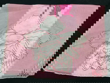 Vintage VERA Pink Silk Scarf