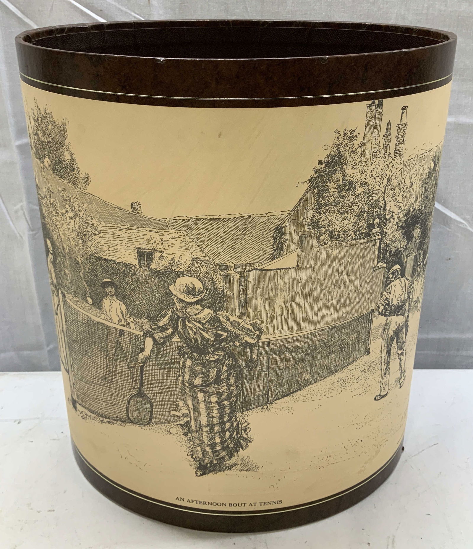 Munson Afternoon Bout At Tennis Faux Leather Vessel (1 of 7)