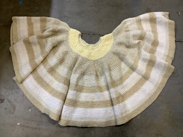 Multi Toned Crocheted Christmas Tree Skirt