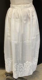 Makylene Sheer White Floral Waist Apron , Spain