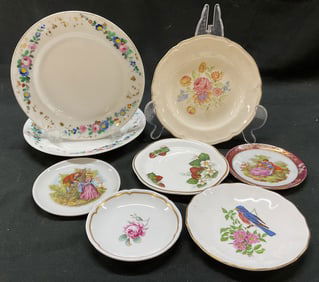 Lot8 SGND Porc Plates R Ginori Italy, Knowles USA+