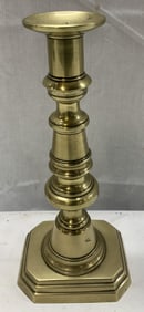 Antq English Brass Push Up Candlestick