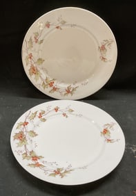 Pair Antique Signed Austrian China Golly Plates