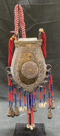 Vintage African Cast Bronze Purse