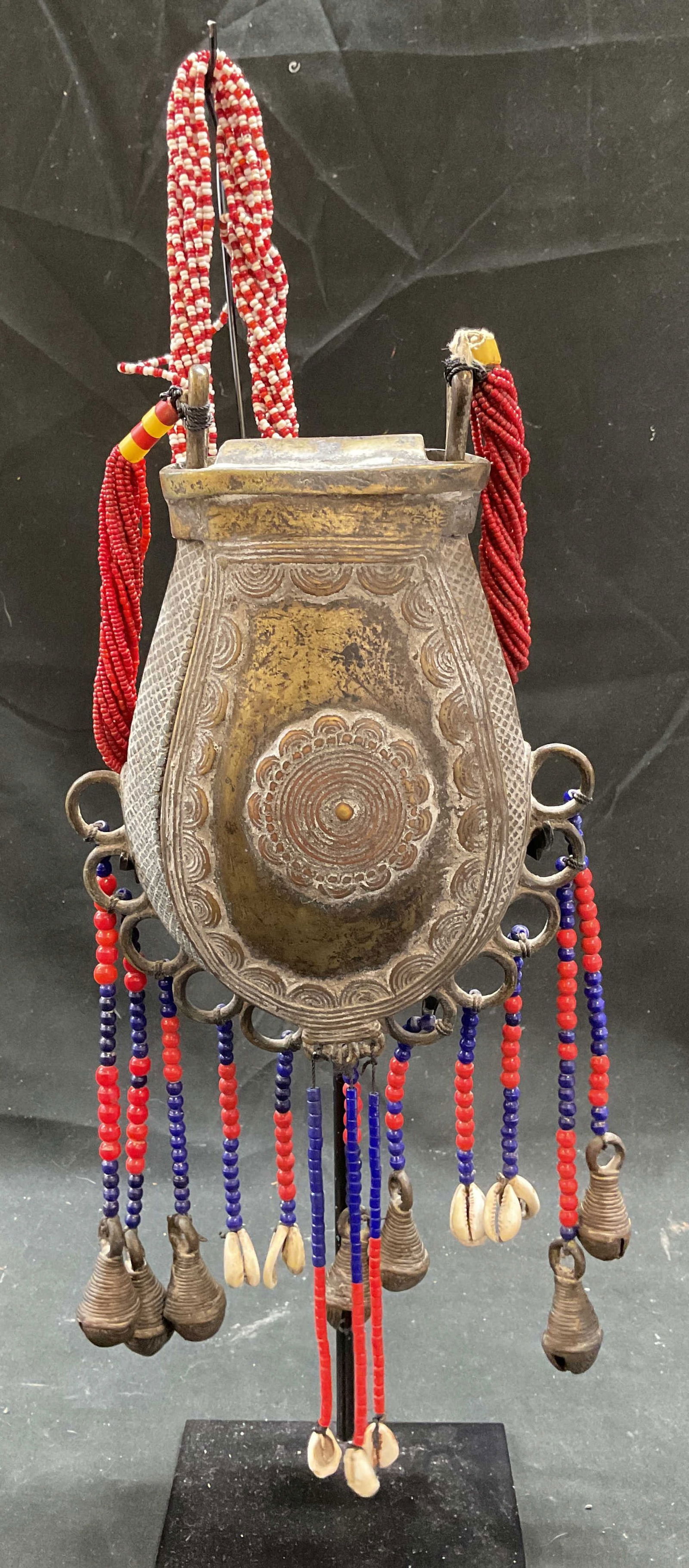 Vintage African Cast Bronze Purse (1 of 7)