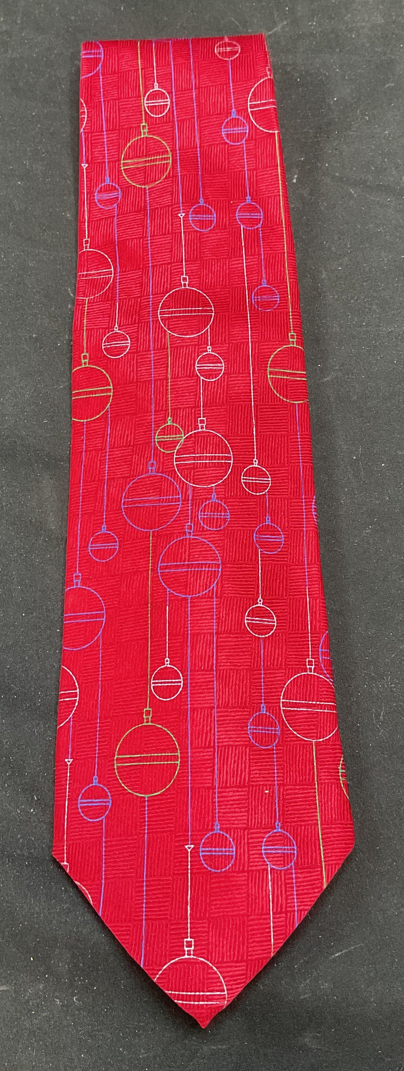 Jos A Bank Red Silk Geometric Print Tie USA (1 of 6)