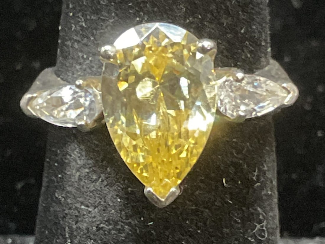 Signed Sterling Silver Semiprecious Ring (1 of 6)