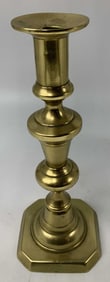 Vtg English Brass Push Up Candlestick