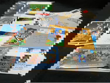 Lot 20+ Vtg Warner Bros Disney Post Cards Stamps