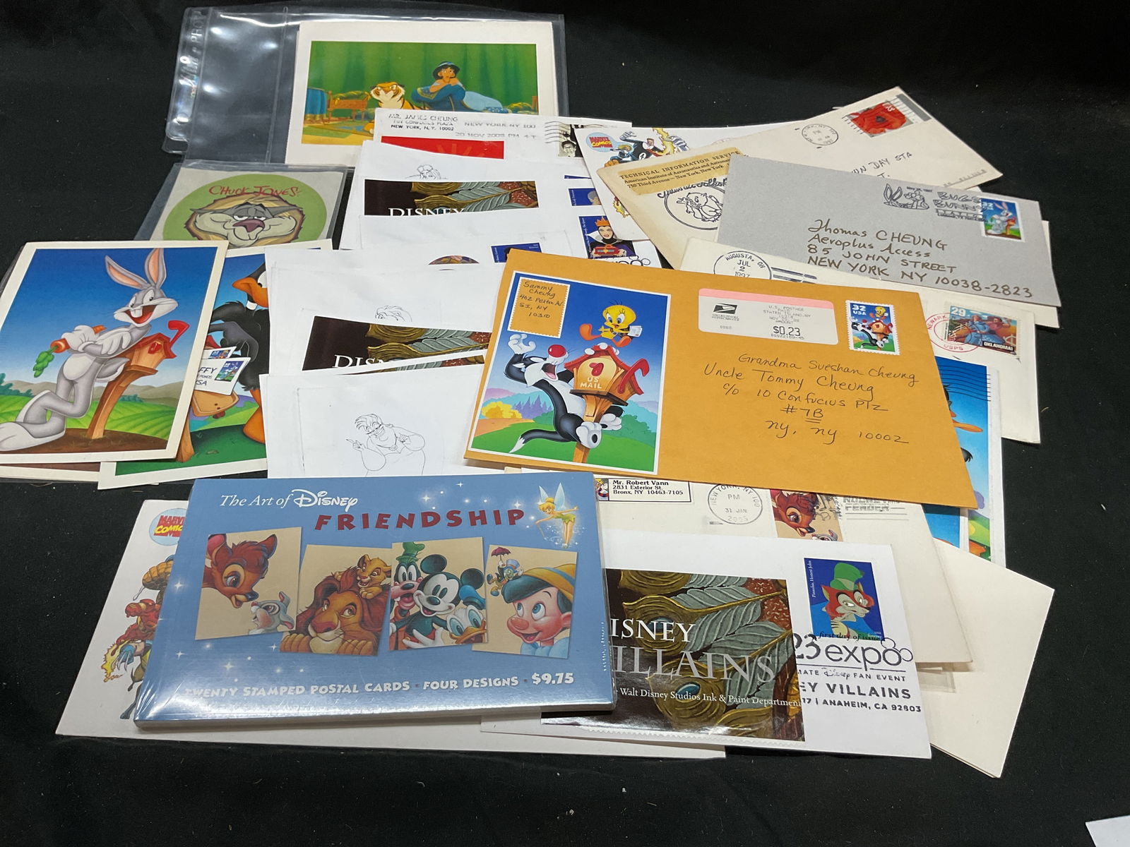 Lot 20+ Vtg Warner Bros Disney Post Cards Stamps (1 of 6)