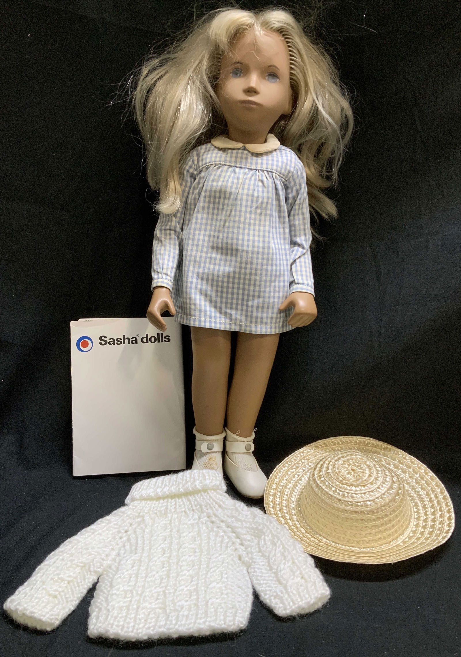 Vntg Sasha Blonde Doll W Gingham Dress (1 of 7)