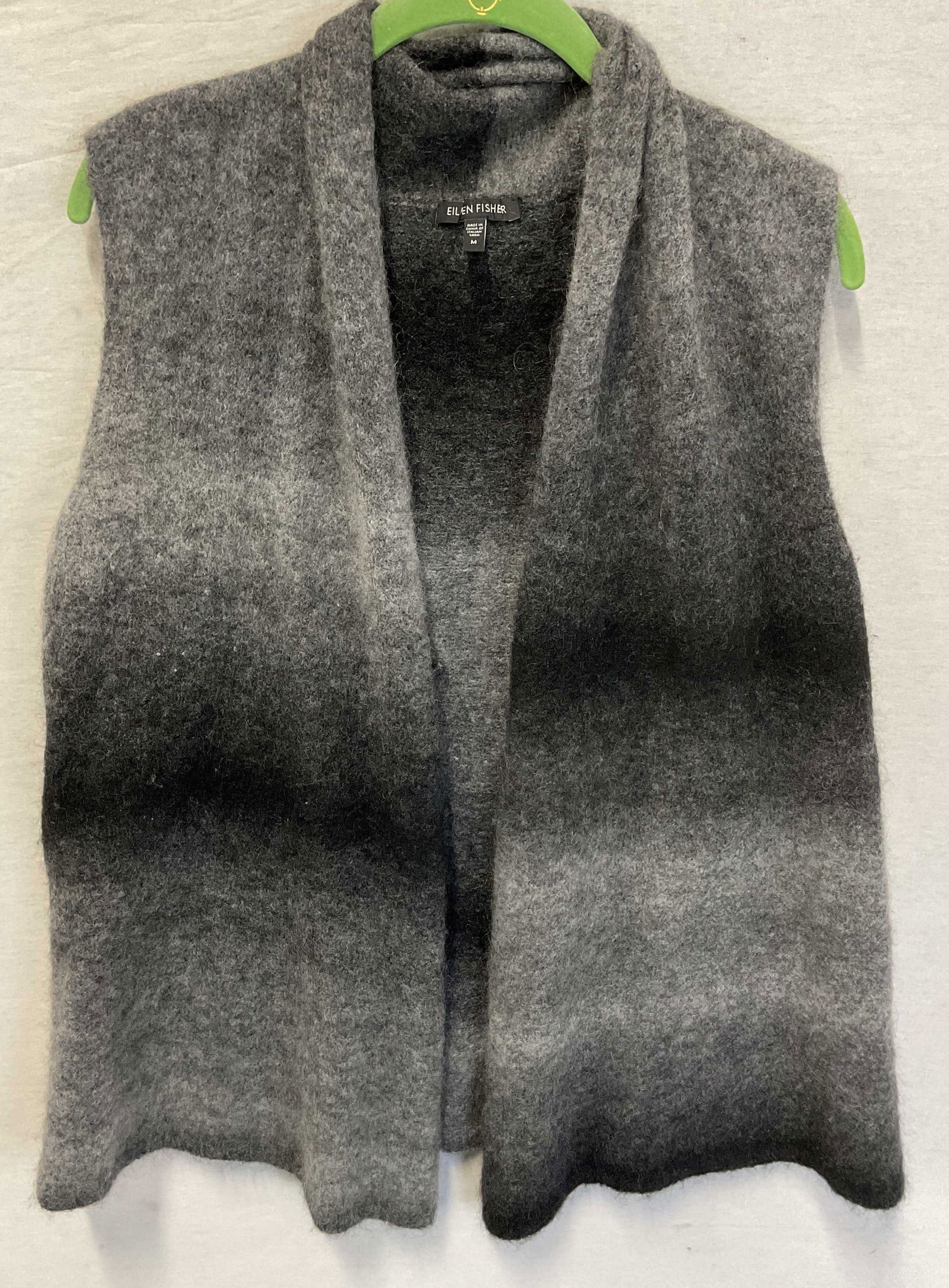 Eileen Fisher Two Tone Grey Sweater Cardigan Vest (1 of 6)