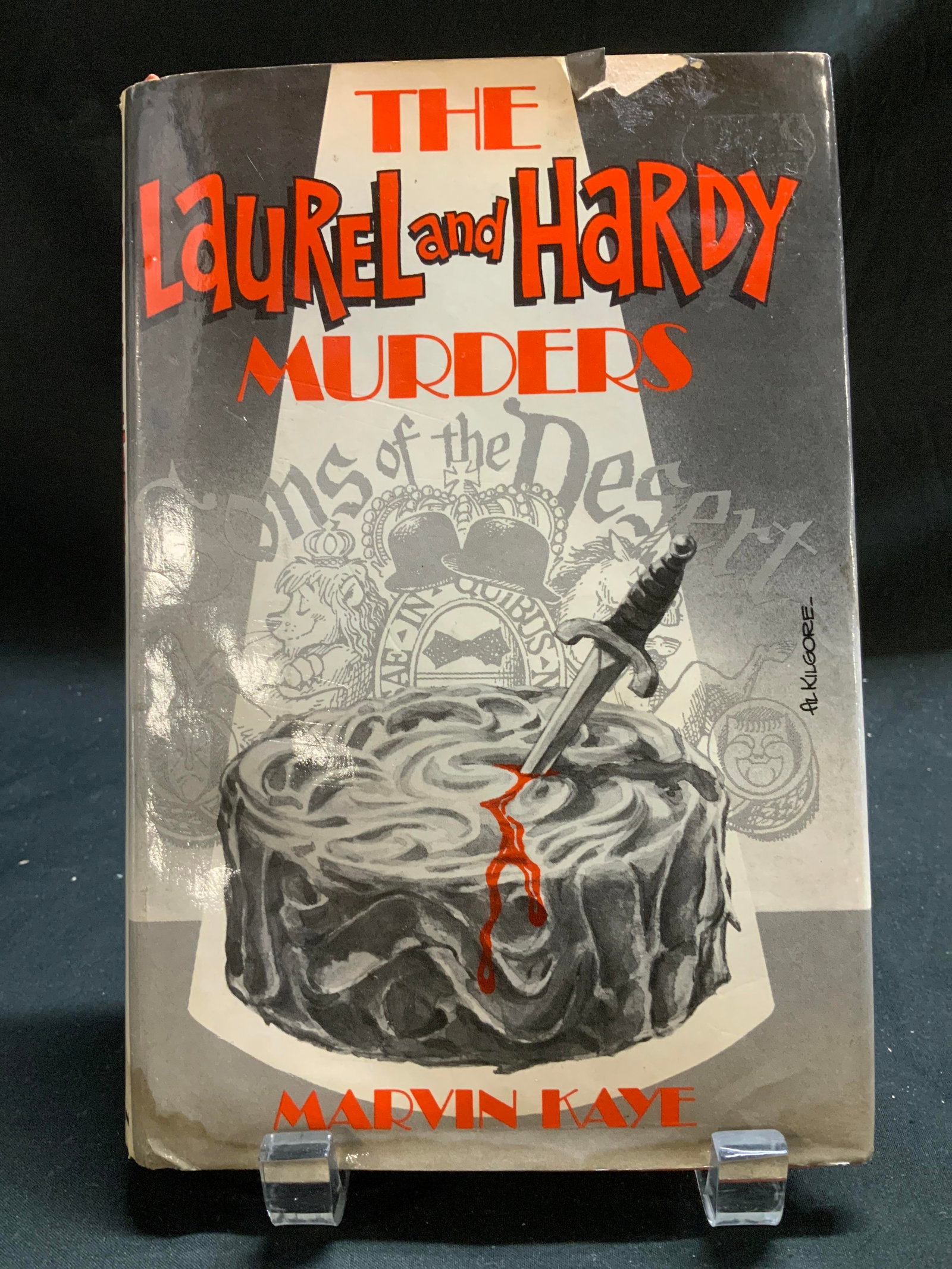 1977 Laurel & Hardy Murders 1stEd Novel Marvin KAYE: The Laurel & Hardy Murders. A Hilary Quayle mystery novel by Marvin Kaye. E.P. Dutton. New York. Copyright 1977. First Edition. Printed in USA. Front cover features illustrations of a bloody knife. Su