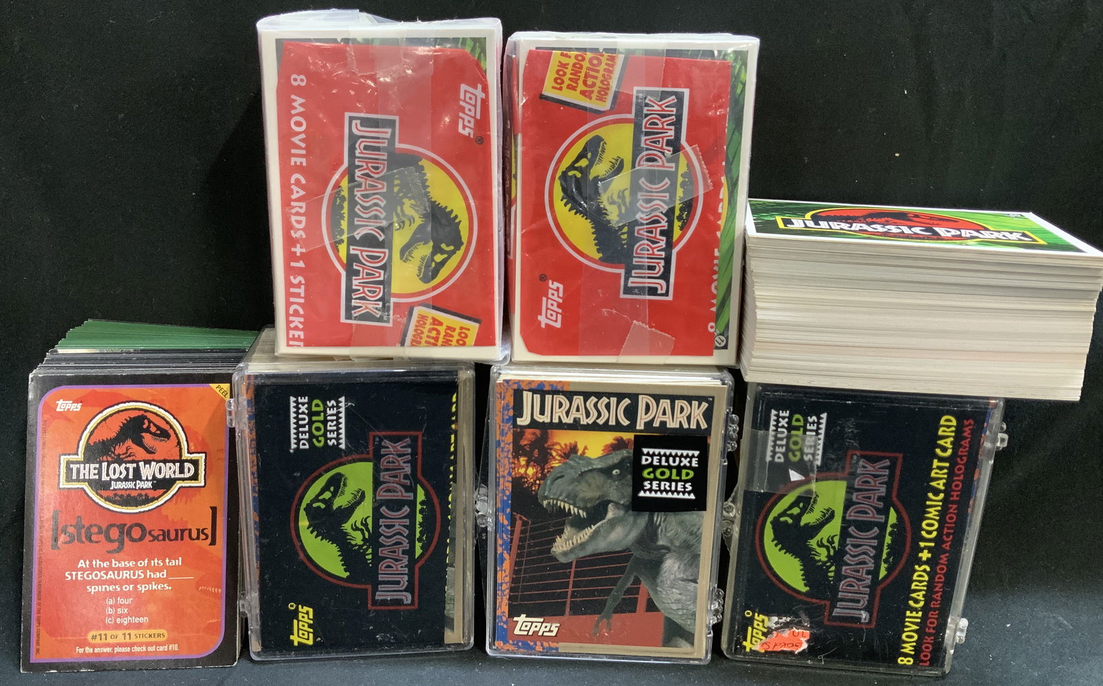 Lot 100+ TOPPS Jurassic Park 1990s Trading Cards (1 of 6)