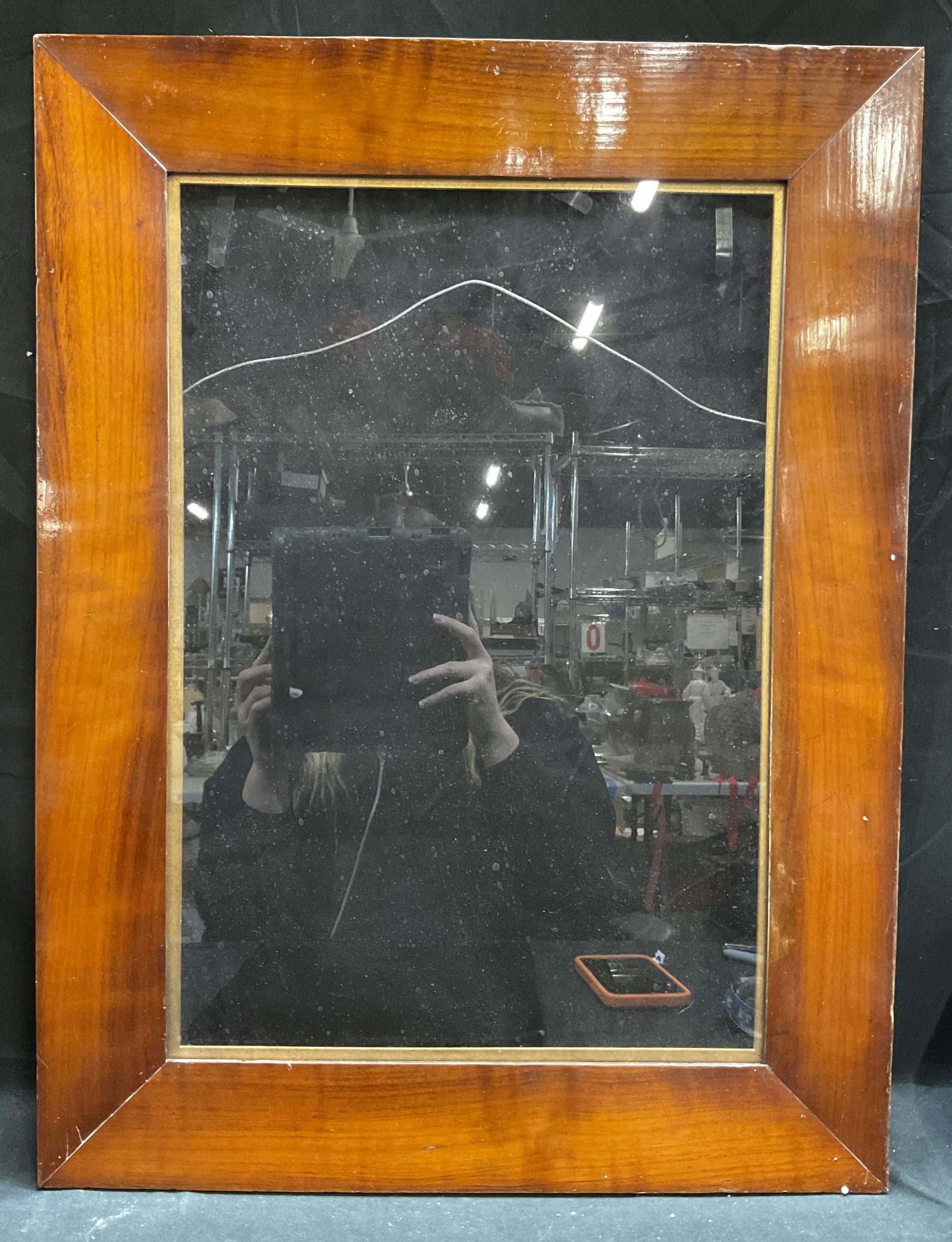 Vintage Wood & Glass Picture Art Frame 26in: Vintage wood and glass picture or art frame. Measures approx 26 x 19.75 inches. Window approx 20 x 13.5 inches. Some scratching. Frame, art frame, picture frame, wood frame, home decor, home accessori