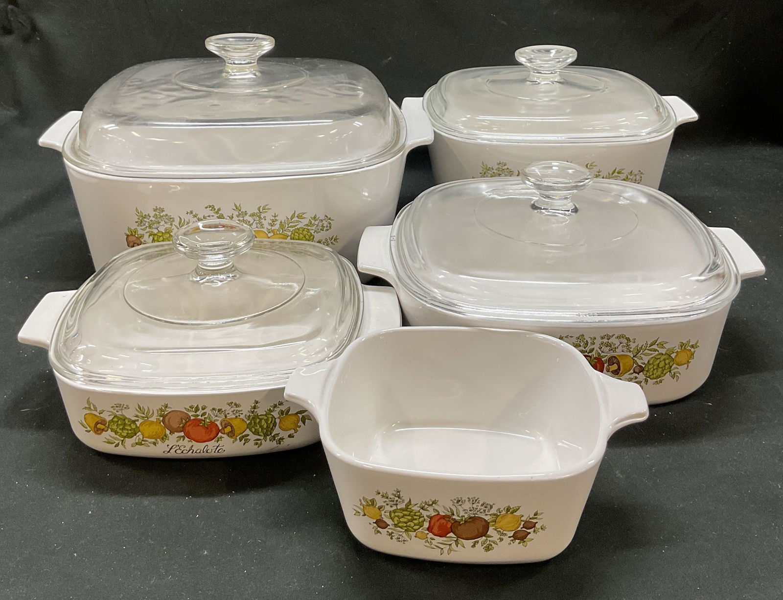 Set 9 Corning Ware Casserole Dish W Pyrex Lid USA (1 of 11)