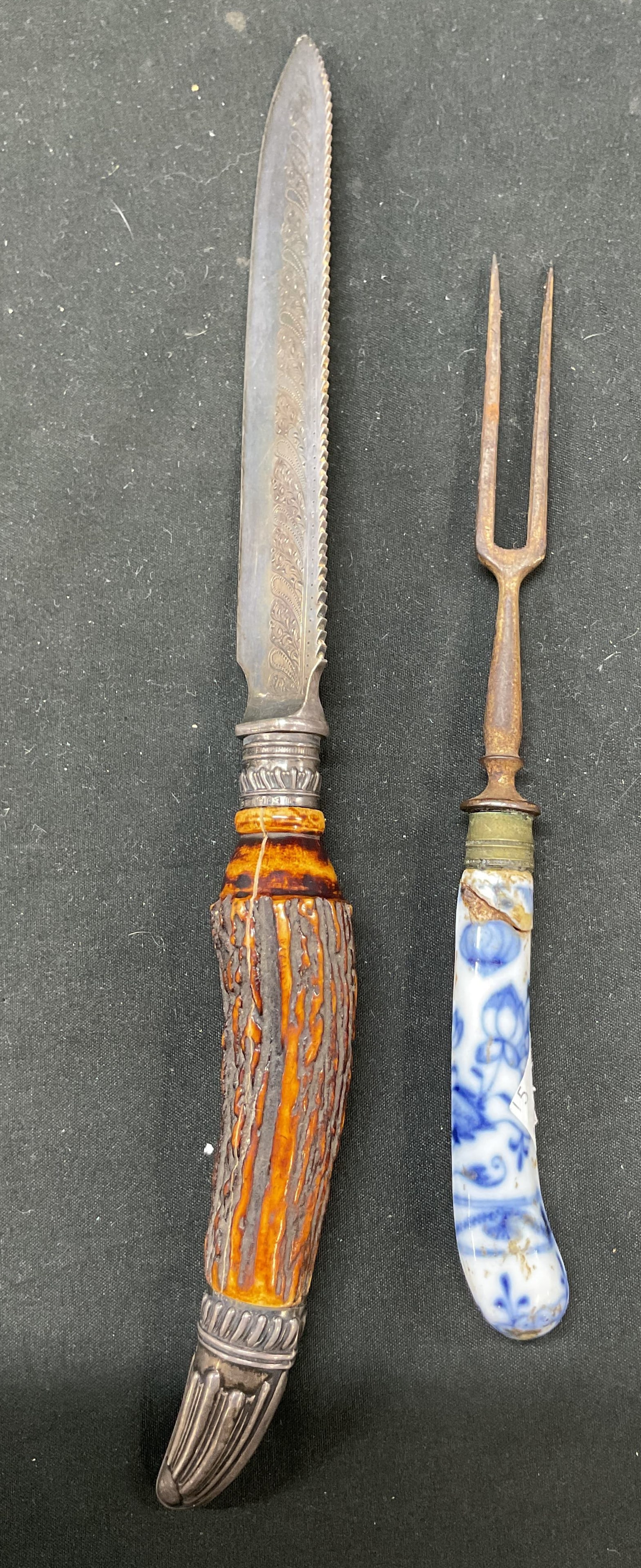 Lot 2 Vintage Carving Knife & Fork (1 of 12)