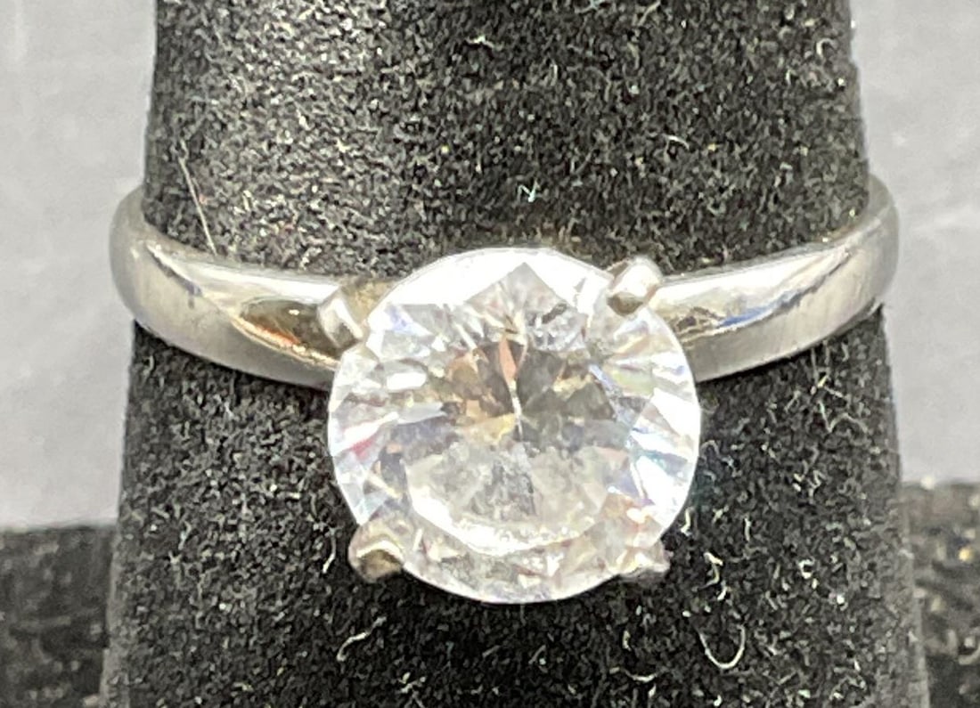 Signed DL Sterling Silver Semiprecious Ring (1 of 6)