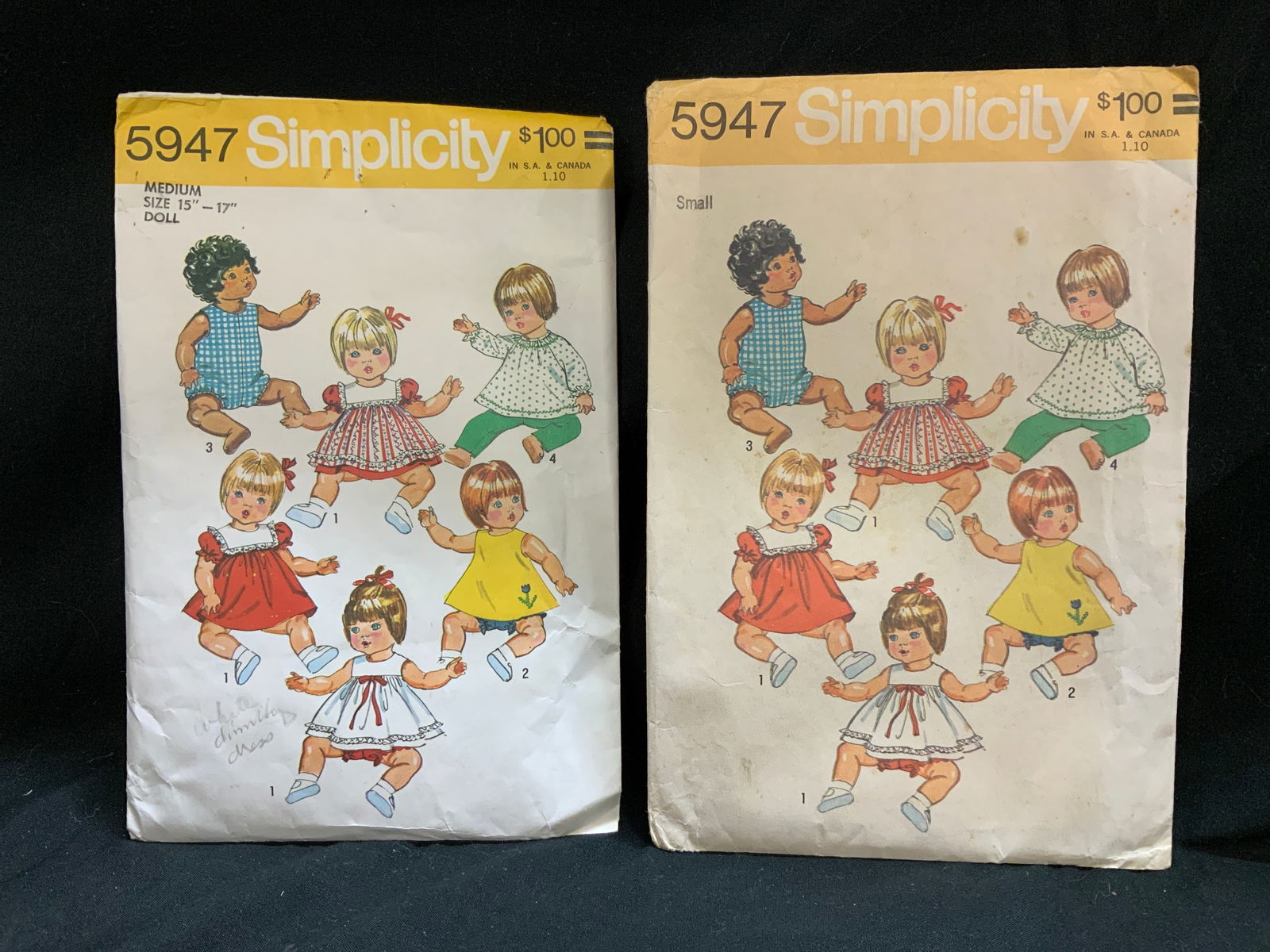 Lot 2 1973 Simplicty 5946 Printed Sewing Patterns (1 of 6)