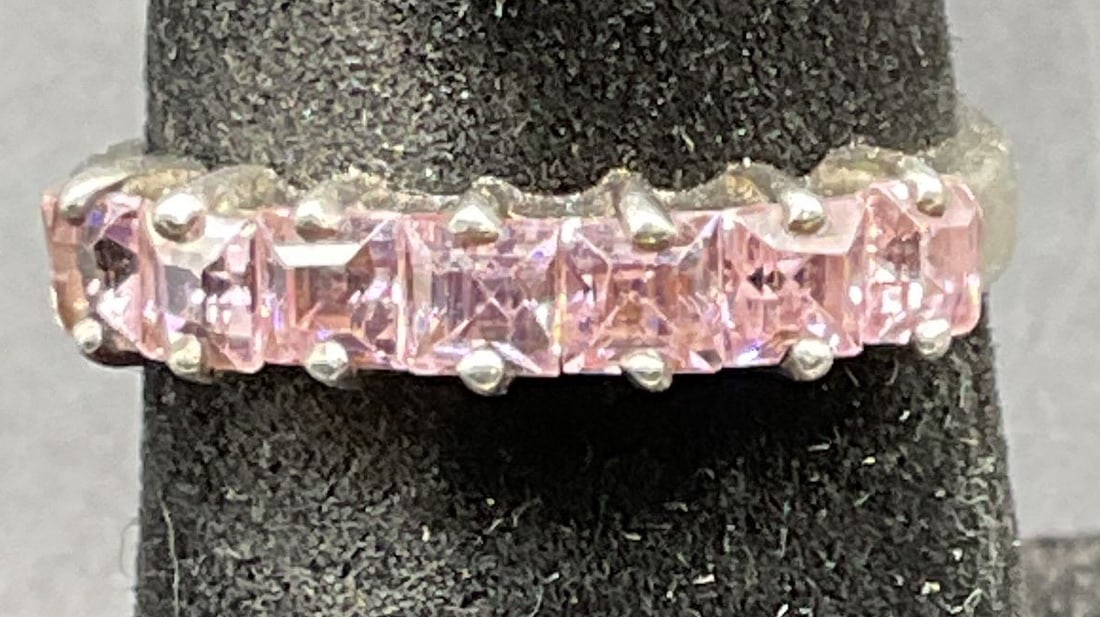 Sterling Silver Pink Semiprecious Ring (1 of 6)