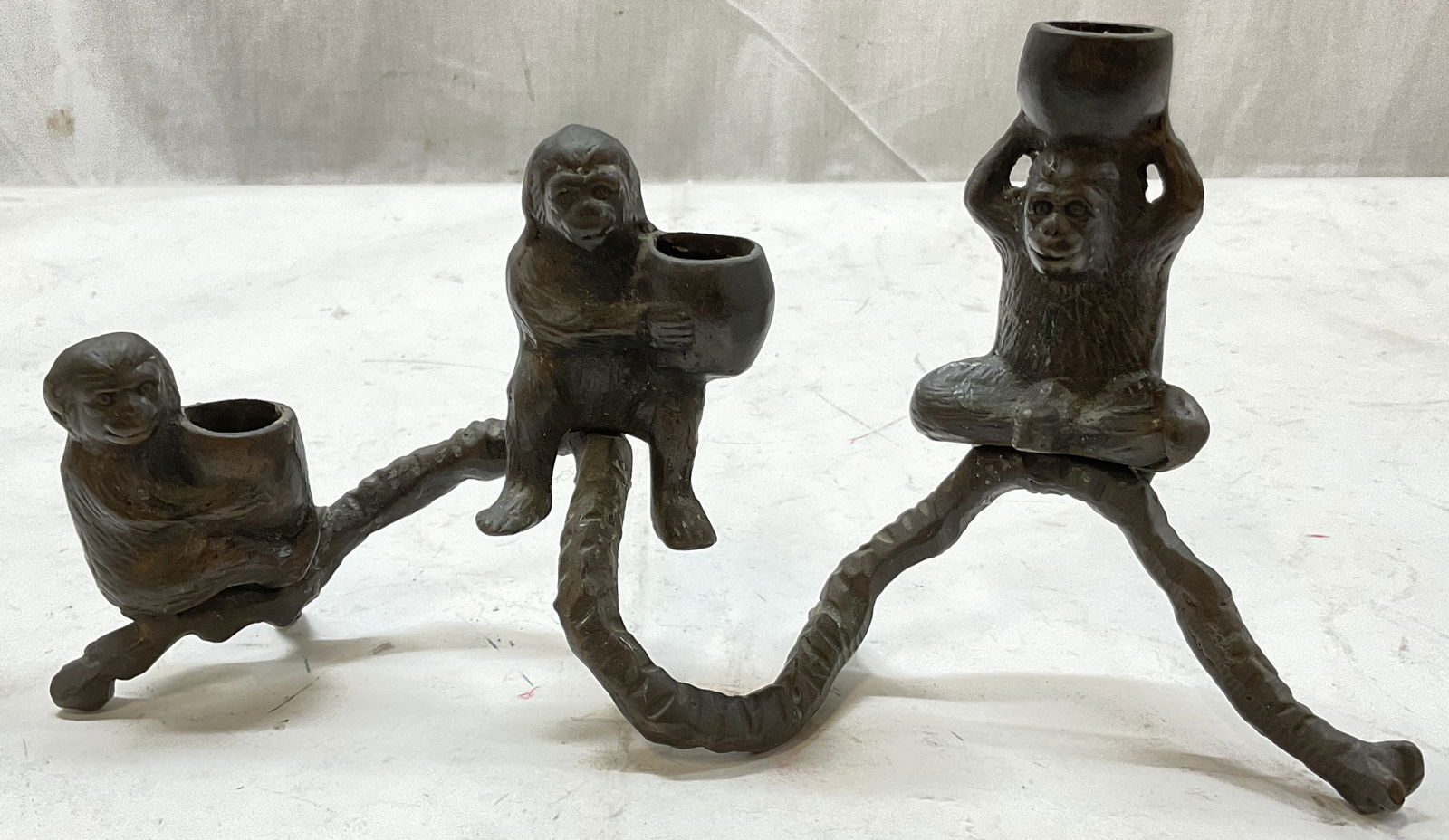 Vintage Cast Metal Monkey Candlestick Holder 1992 (1 of 10)