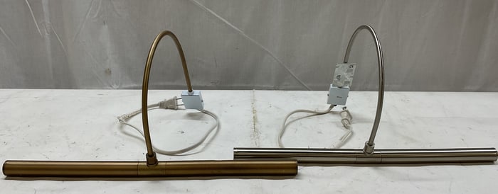 Lot 2 Vintage Brass Art Lights