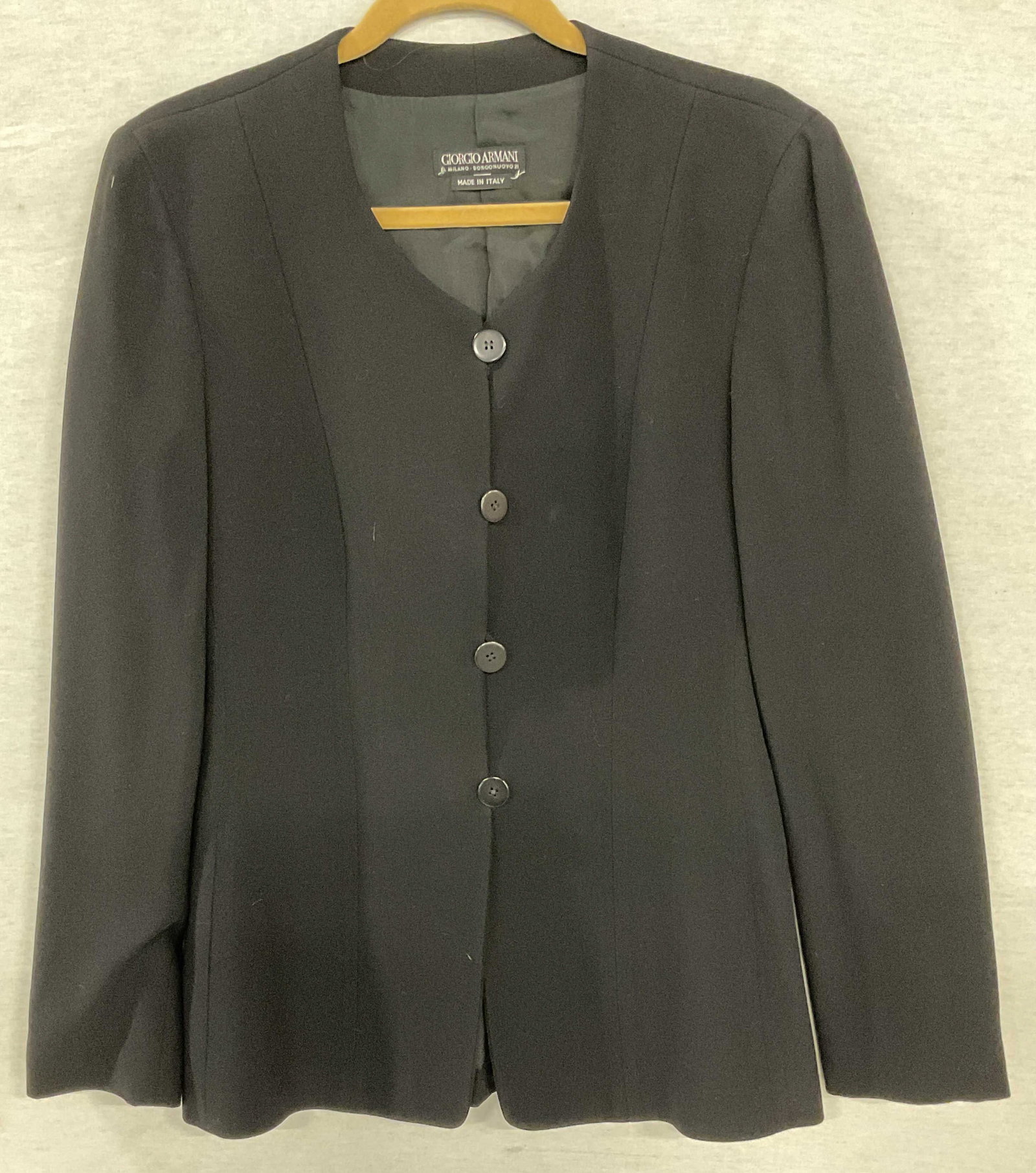 Giorgio Armani Black Wool Blazer, Italy (1 of 6)