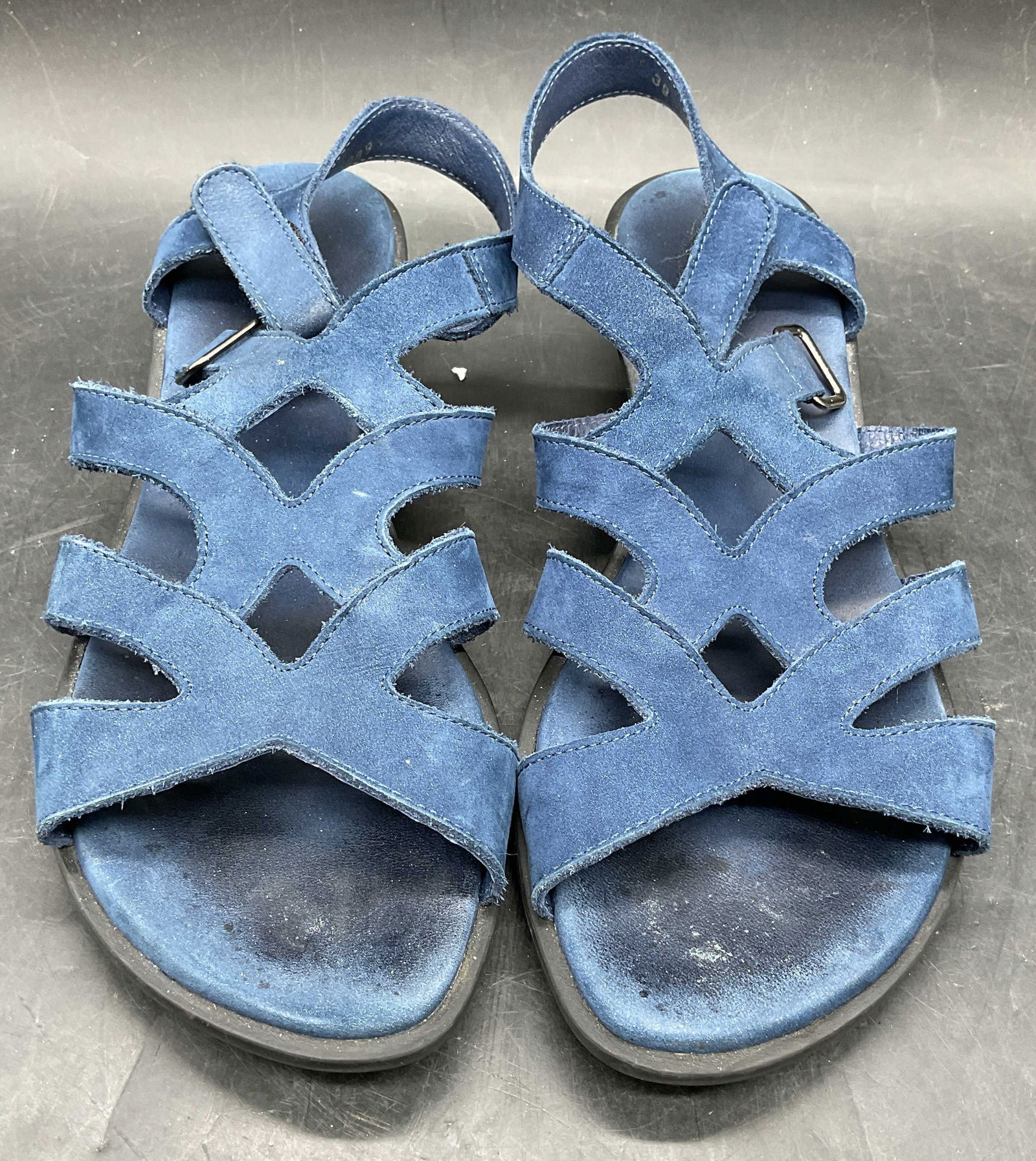 Arche Blue Suede Cutout Sandals, France (1 of 6)