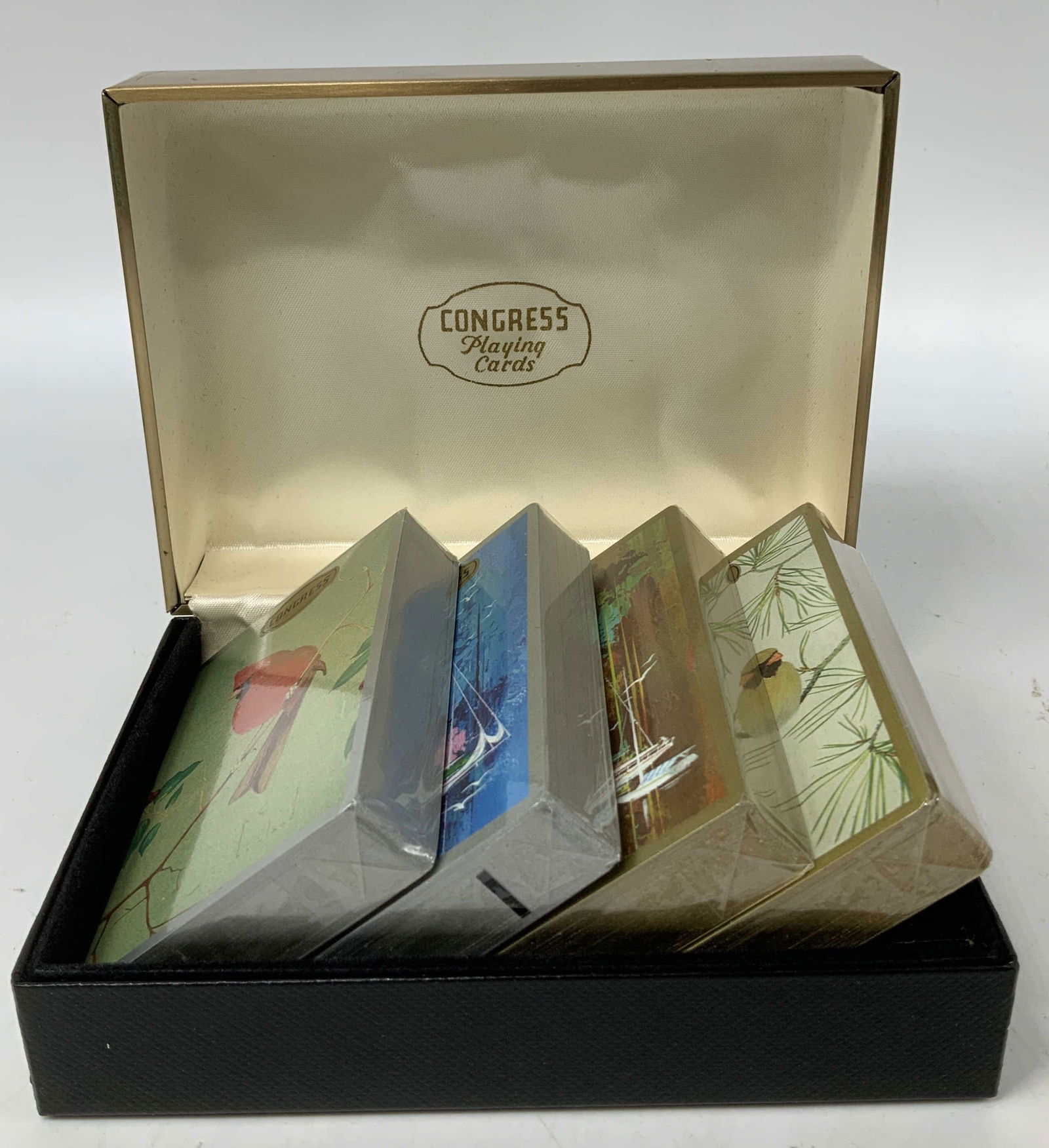 Lot 5 Vntg Congress Playing Cards & Box (1 of 6)