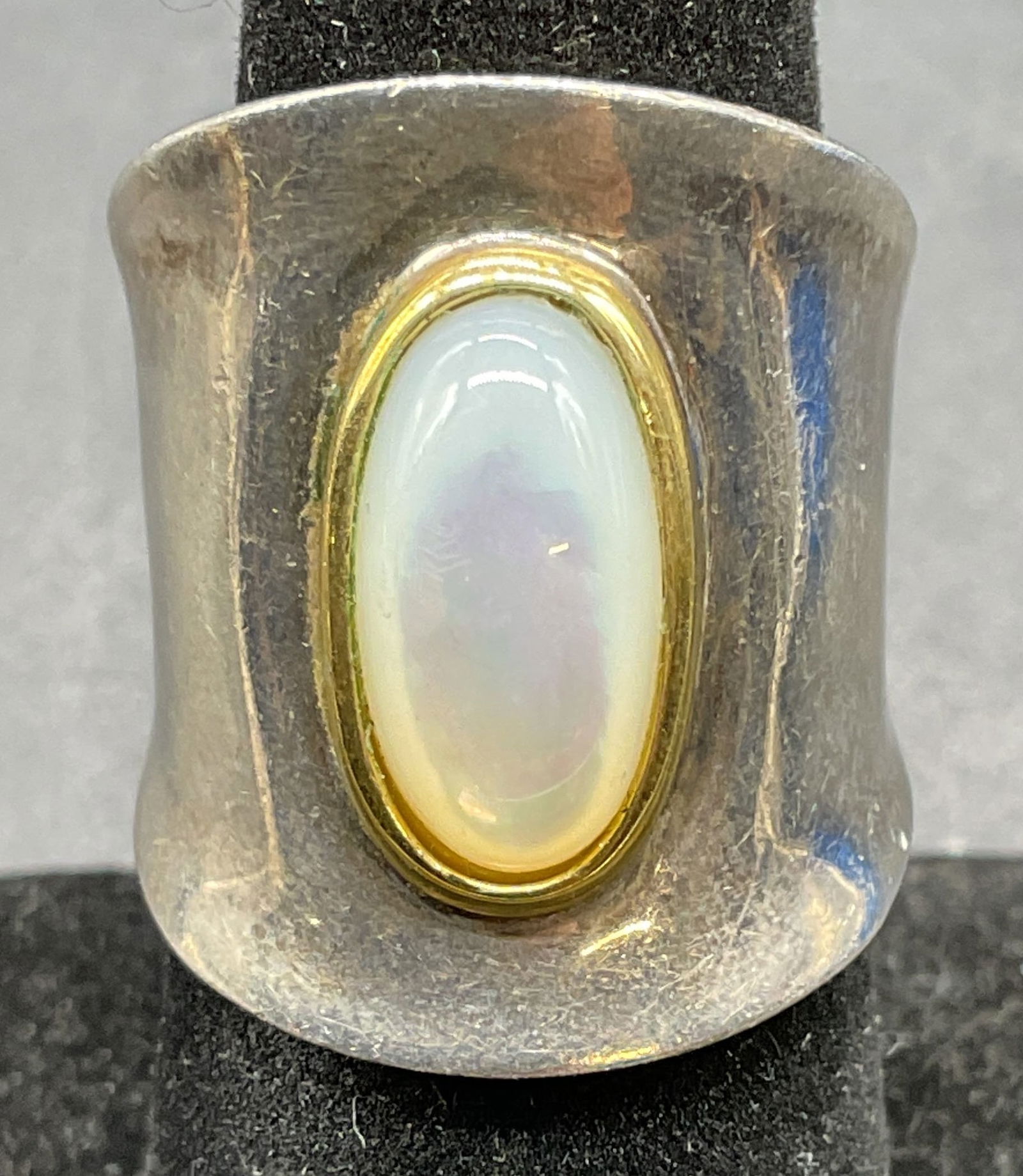 Signed RLM Sterling Silver Moonstone Ring (1 of 6)