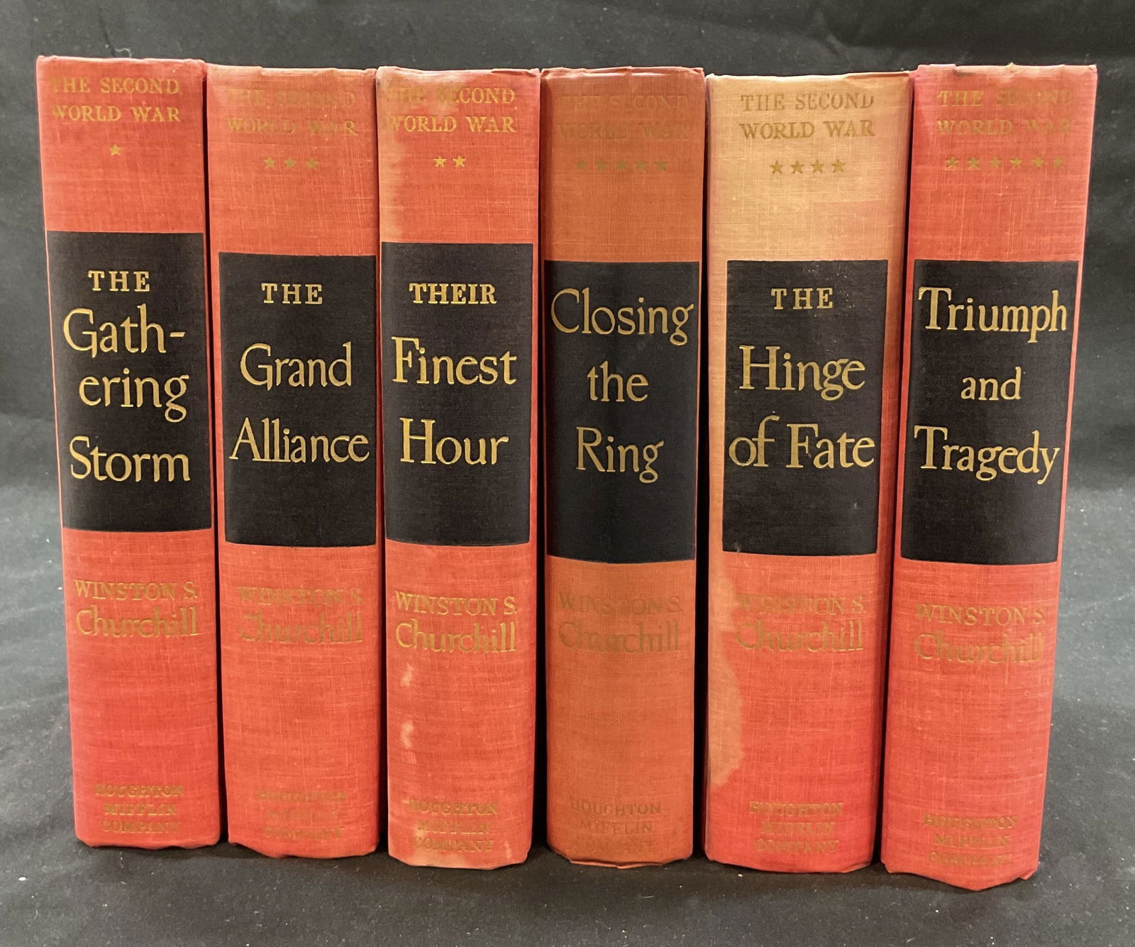 Set 6 Second World War Books Churchill 1940s-1950s (1 of 15)