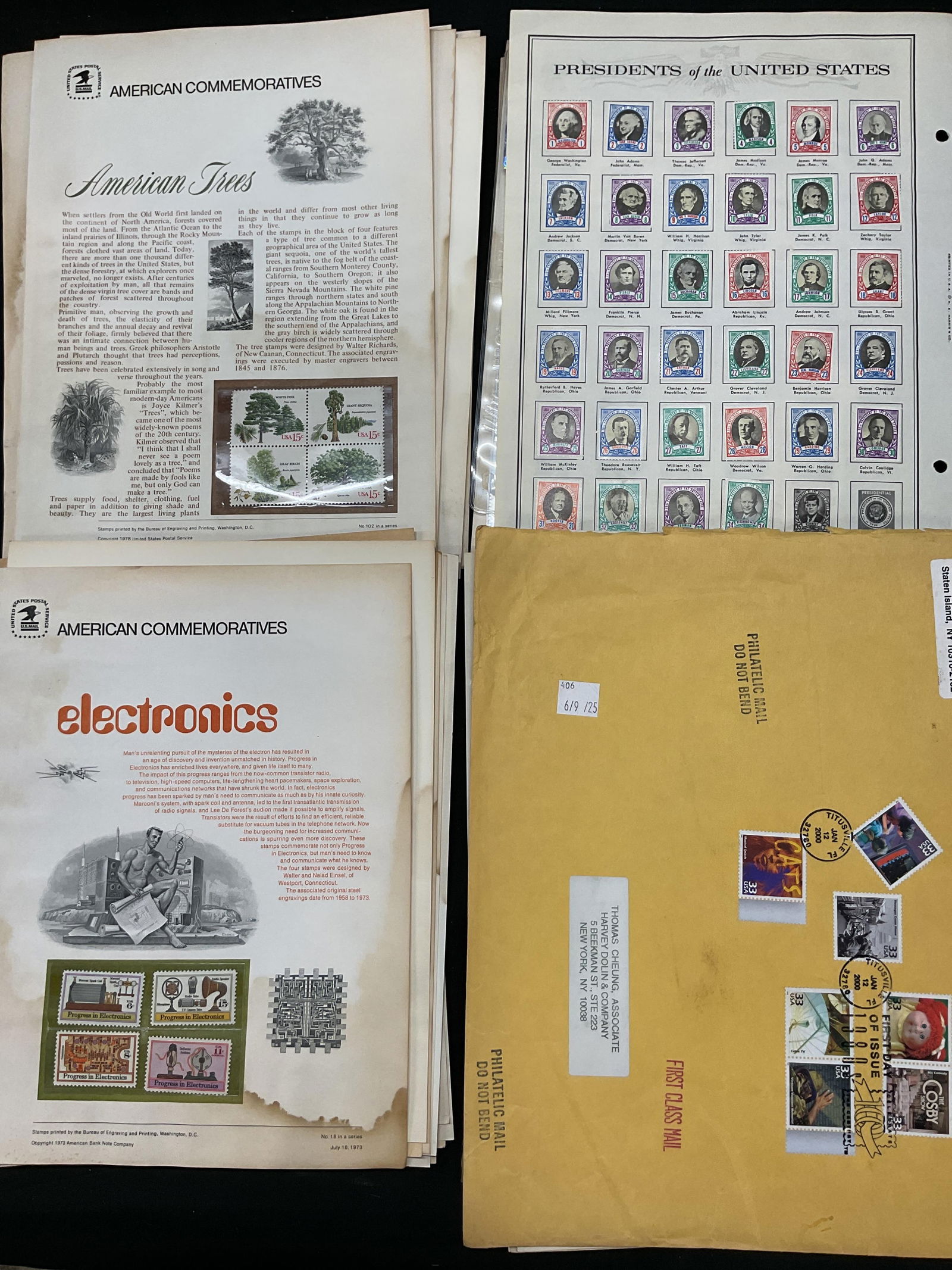 Grp Lot 50+ Assorted US Stamps 1960s-1980s (1 of 6)