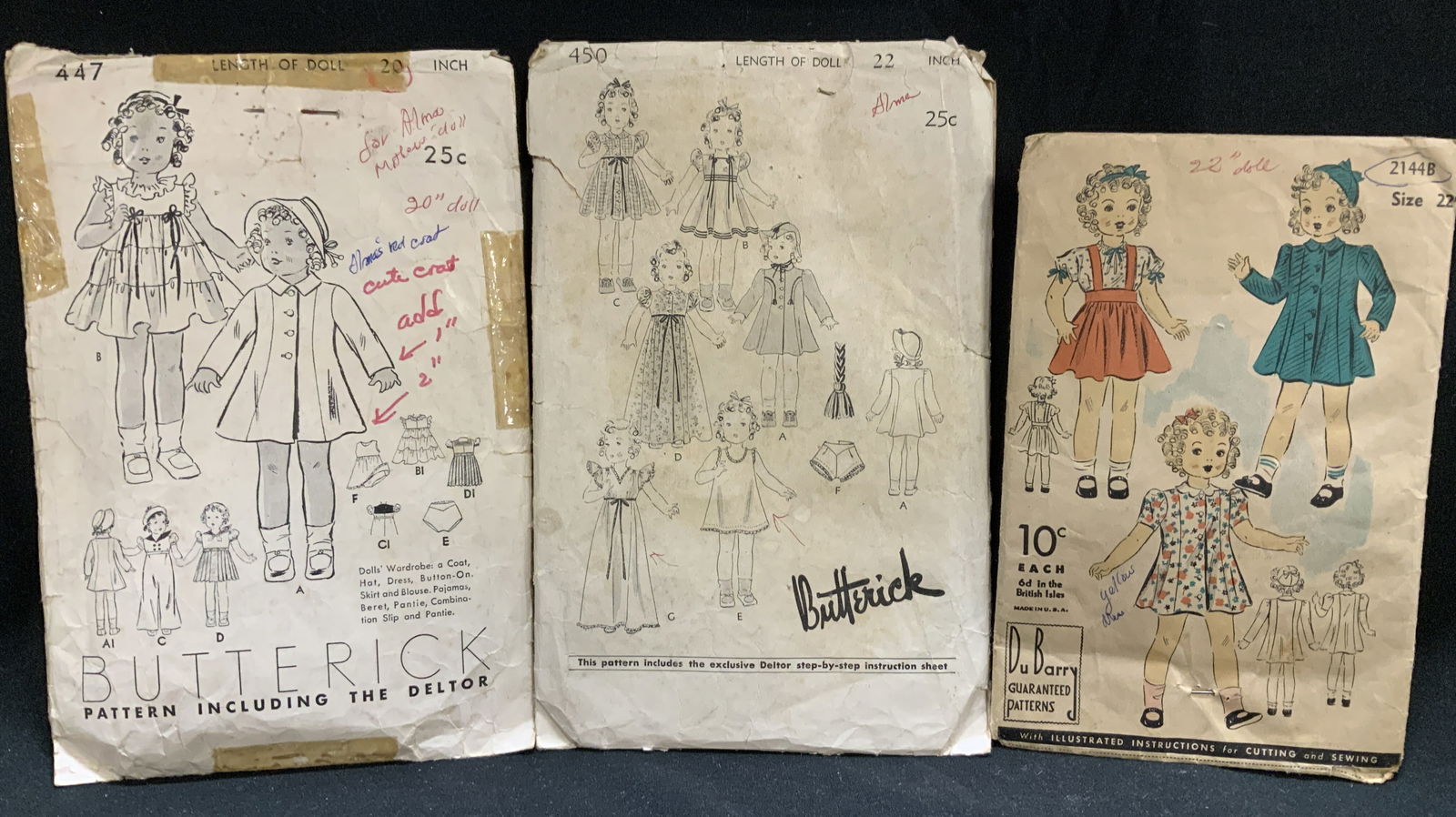 Vtg Butterick Printed Sewing Pattern 20 & 22in (1 of 7)