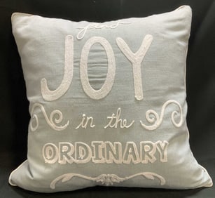Cynthia Rowley Find Joy Blue Throw Pillow