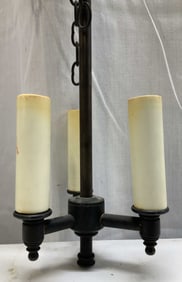 Vtg 3 Light Metal Candle Style Light Fixture