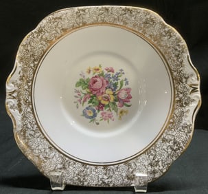 Vtg Collingwood Bone China Floral Plate ENGLAND