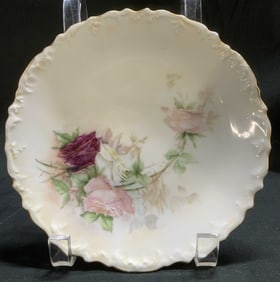 Vtg D&C. Hand Painted Floral Porc Plate FRANCE