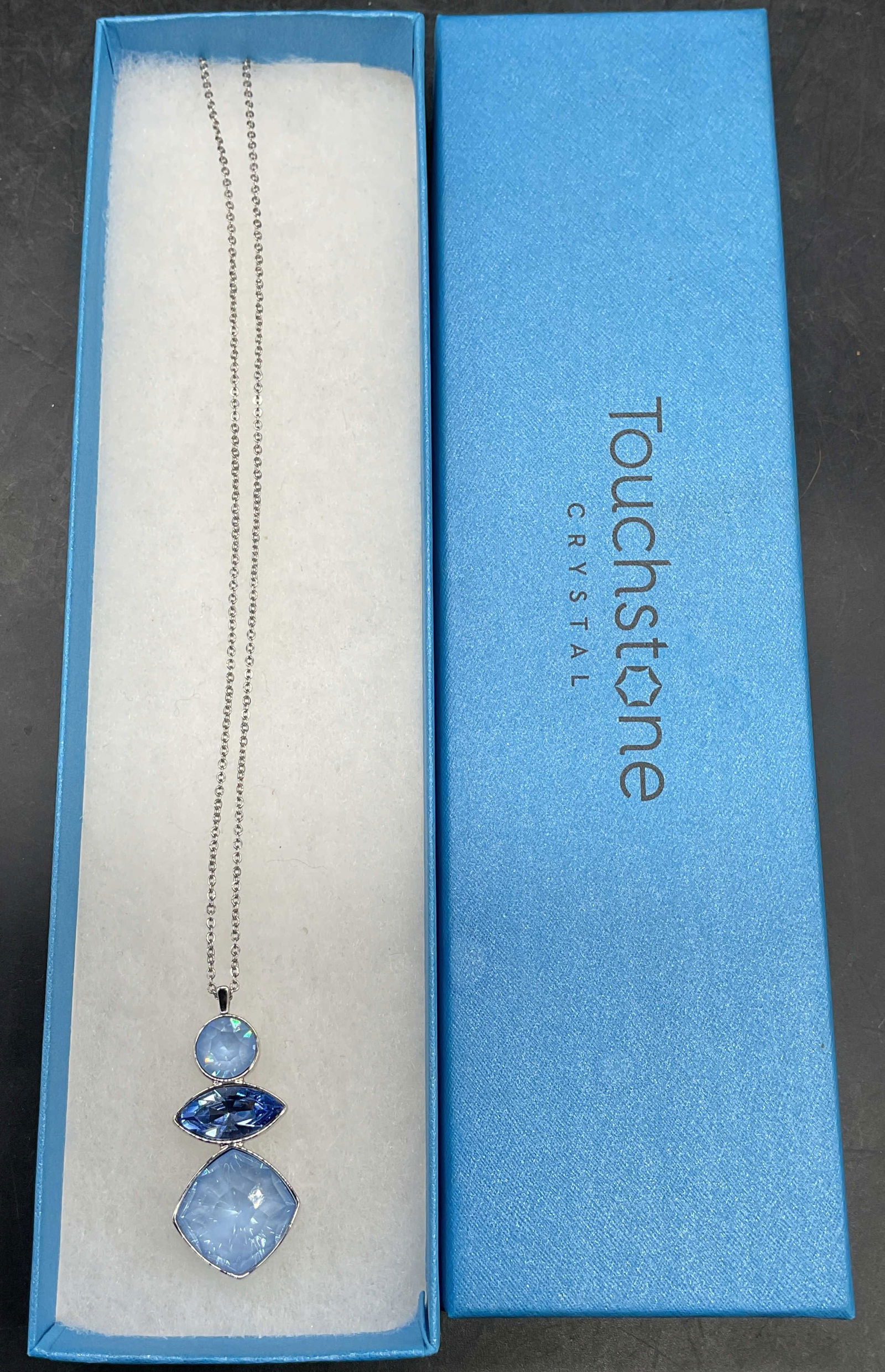 Swarovski Touchstone Silver Tn Crystal Necklace (1 of 6)