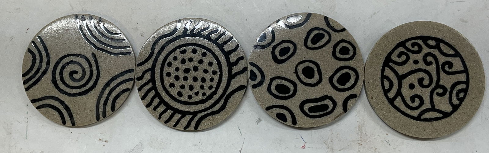Set 4 Abstract Ceramic Coasters (1 of 11)