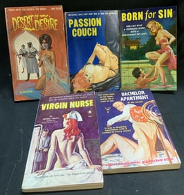 Lot 5 Pulp Fiction Erotica 1960s Bks DEXTER+