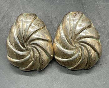 Vintage Sterling Silver Swirl Earrings