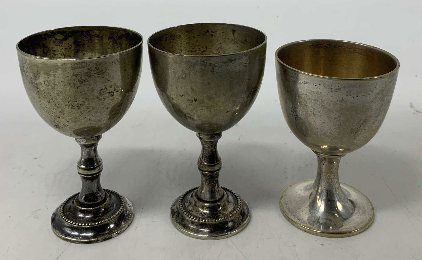 Lot 3 Vntg Assorted Silver Plated Goblets (1 of 7)