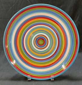 Home Multicolored Ceramic Serving Plate